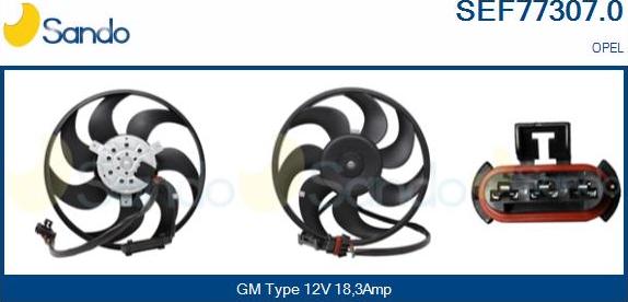 Sando SEF77307.0 - Ventilateur, refroidissement du moteur cwaw.fr