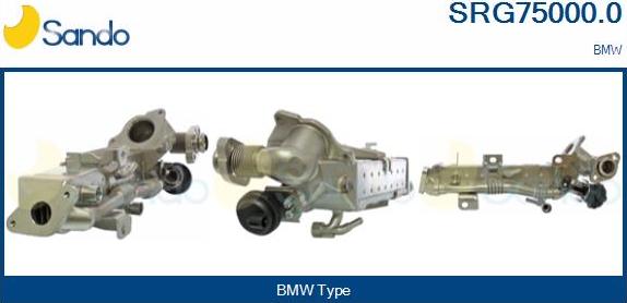 Sando SRG75000.0 - Radiateur, réaspiration des gaz d'échappement cwaw.fr