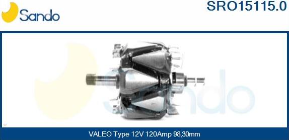 Sando SRO15115.0 - Rotor, alternateur cwaw.fr