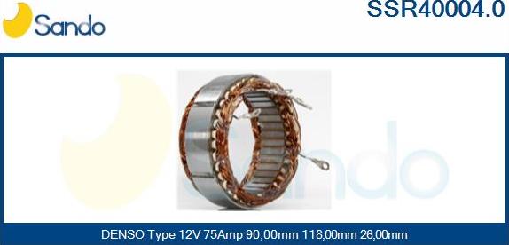 Sando SSR40004.0 - Stator, alternateur cwaw.fr