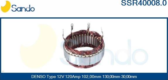 Sando SSR40008.0 - Stator, alternateur cwaw.fr