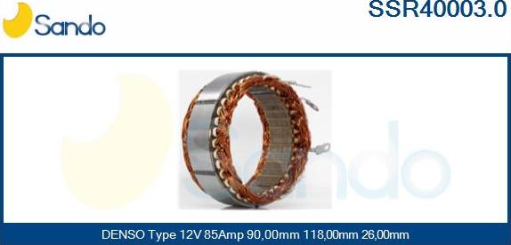 Sando SSR40003.0 - Stator, alternateur cwaw.fr