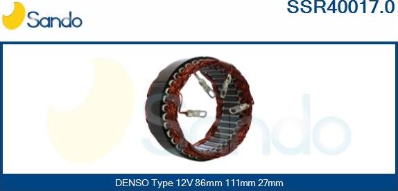 Sando SSR40017.0 - Stator, alternateur cwaw.fr