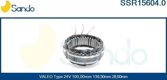 Sando SSR15604.0 - Stator, alternateur cwaw.fr