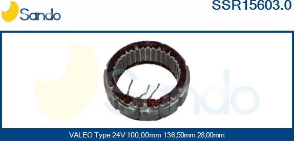 Sando SSR15603.0 - Stator, alternateur cwaw.fr