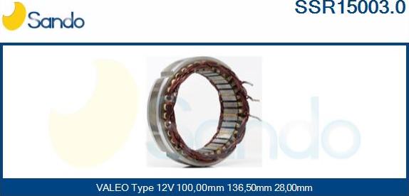 Sando SSR15003.0 - Stator, alternateur cwaw.fr