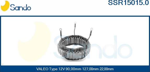 Sando SSR15015.0 - Stator, alternateur cwaw.fr