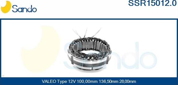 Sando SSR15012.0 - Stator, alternateur cwaw.fr