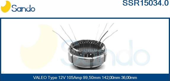 Sando SSR15034.0 - Stator, alternateur cwaw.fr