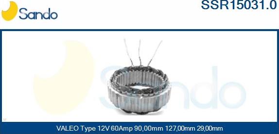 Sando SSR15031.0 - Stator, alternateur cwaw.fr