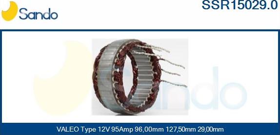 Sando SSR15029.0 - Stator, alternateur cwaw.fr