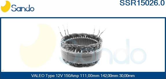 Sando SSR15026.0 - Stator, alternateur cwaw.fr