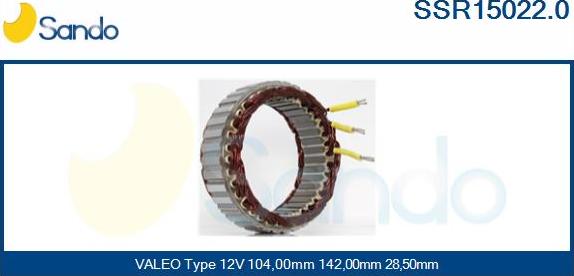 Sando SSR15022.0 - Stator, alternateur cwaw.fr