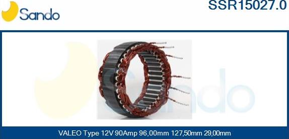 Sando SSR15027.0 - Stator, alternateur cwaw.fr