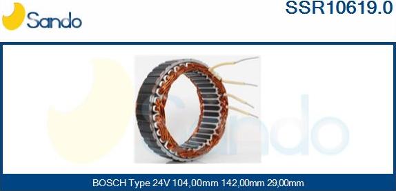 Sando SSR10619.0 - Stator, alternateur cwaw.fr