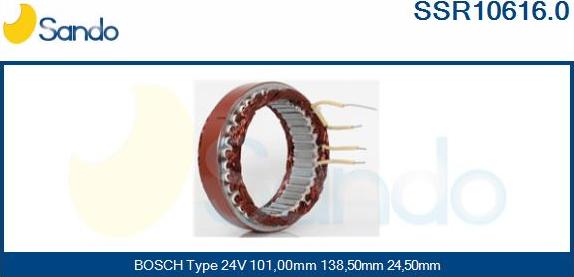 Sando SSR10616.0 - Stator, alternateur cwaw.fr