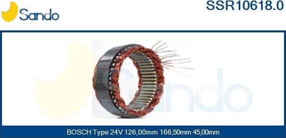 Sando SSR10618.0 - Stator, alternateur cwaw.fr