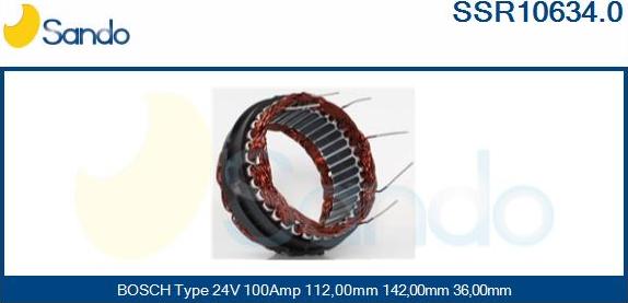 Sando SSR10634.0 - Stator, alternateur cwaw.fr