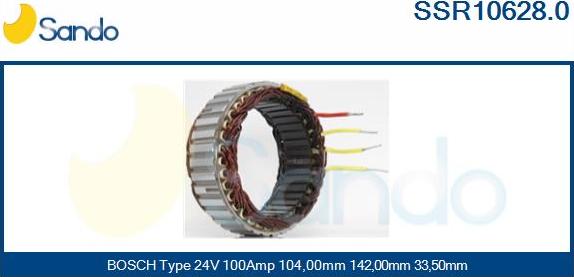 Sando SSR10628.0 - Stator, alternateur cwaw.fr