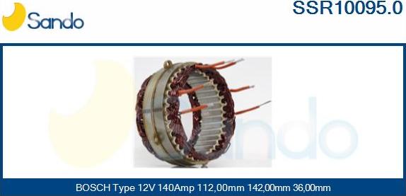 Sando SSR10095.0 - Stator, alternateur cwaw.fr