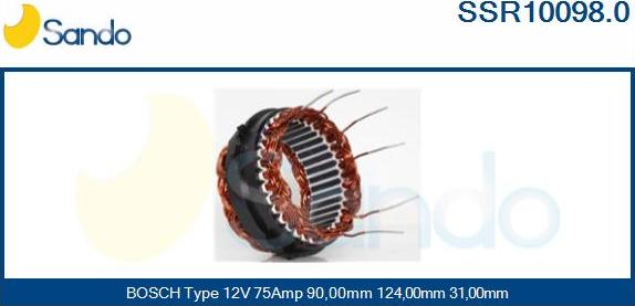 Sando SSR10098.0 - Stator, alternateur cwaw.fr