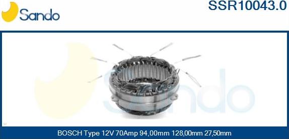 Sando SSR10043.0 - Stator, alternateur cwaw.fr