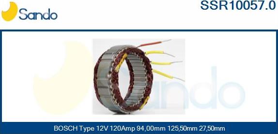 Sando SSR10057.0 - Stator, alternateur cwaw.fr