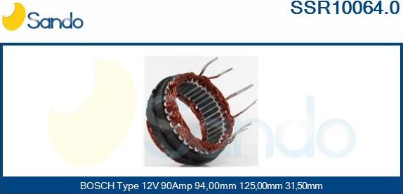 Sando SSR10064.0 - Stator, alternateur cwaw.fr