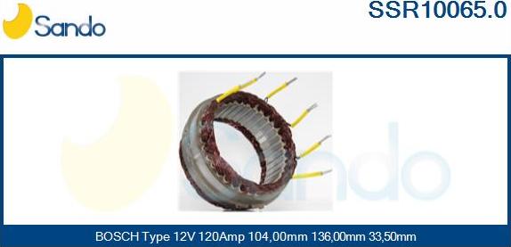 Sando SSR10065.0 - Stator, alternateur cwaw.fr