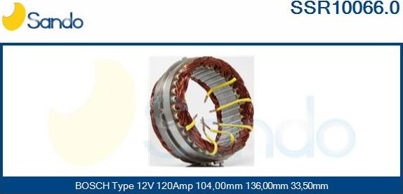 Sando SSR10066.0 - Stator, alternateur cwaw.fr