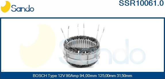 Sando SSR10061.0 - Stator, alternateur cwaw.fr