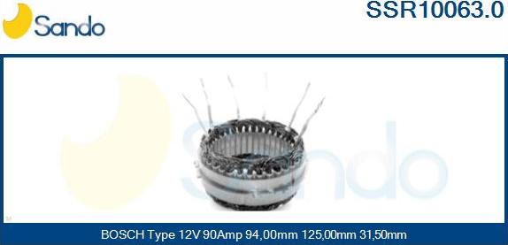 Sando SSR10063.0 - Stator, alternateur cwaw.fr