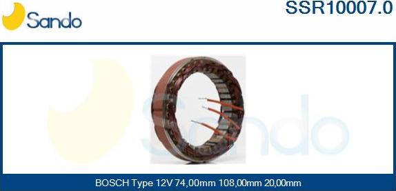 Sando SSR10007.0 - Stator, alternateur cwaw.fr