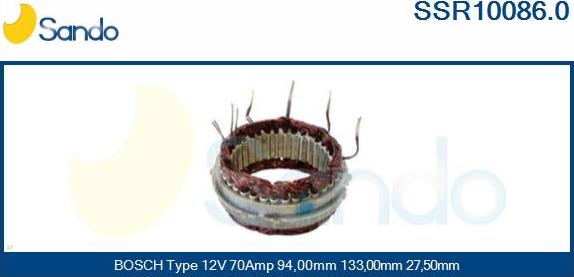 Sando SSR10086.0 - Stator, alternateur cwaw.fr