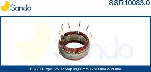 Sando SSR10083.0 - Stator, alternateur cwaw.fr