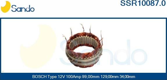 Sando SSR10087.0 - Stator, alternateur cwaw.fr