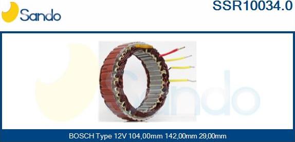 Sando SSR10034.0 - Stator, alternateur cwaw.fr