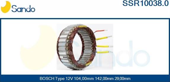 Sando SSR10038.0 - Stator, alternateur cwaw.fr