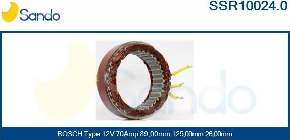 Sando SSR10024.0 - Stator, alternateur cwaw.fr