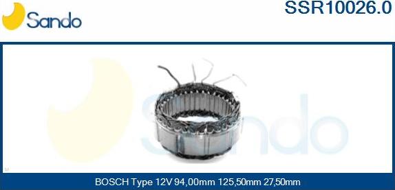 Sando SSR10026.0 - Stator, alternateur cwaw.fr