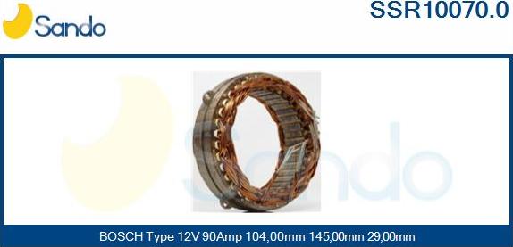 Sando SSR10070.0 - Stator, alternateur cwaw.fr