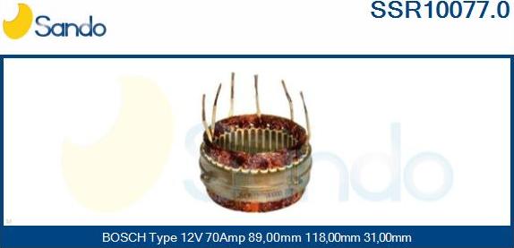 Sando SSR10077.0 - Stator, alternateur cwaw.fr