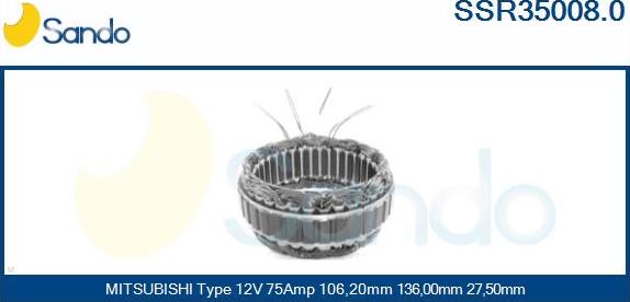 Sando SSR35008.0 - Stator, alternateur cwaw.fr