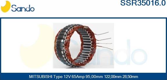 Sando SSR35016.0 - Stator, alternateur cwaw.fr