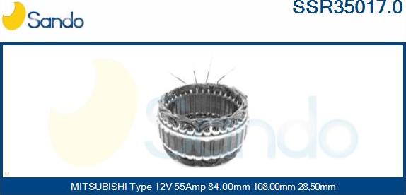 Sando SSR35017.0 - Stator, alternateur cwaw.fr