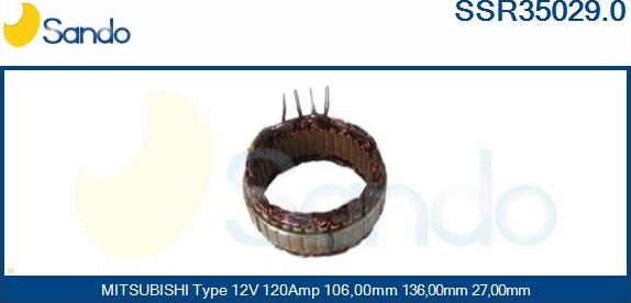 Sando SSR35029.0 - Stator, alternateur cwaw.fr