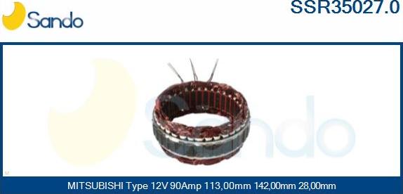 Sando SSR35027.0 - Stator, alternateur cwaw.fr