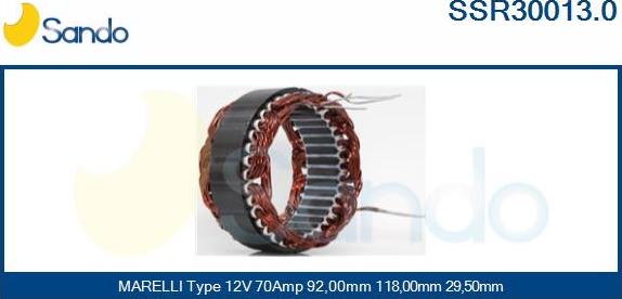 Sando SSR30013.0 - Stator, alternateur cwaw.fr