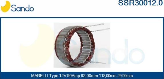 Sando SSR30012.0 - Stator, alternateur cwaw.fr