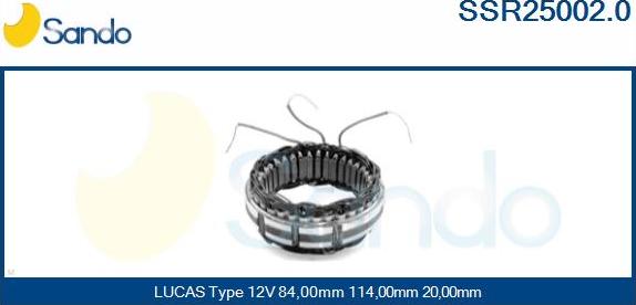 Sando SSR25002.0 - Stator, alternateur cwaw.fr